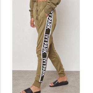 Olive Green Logo Jogger Sweatpants S 